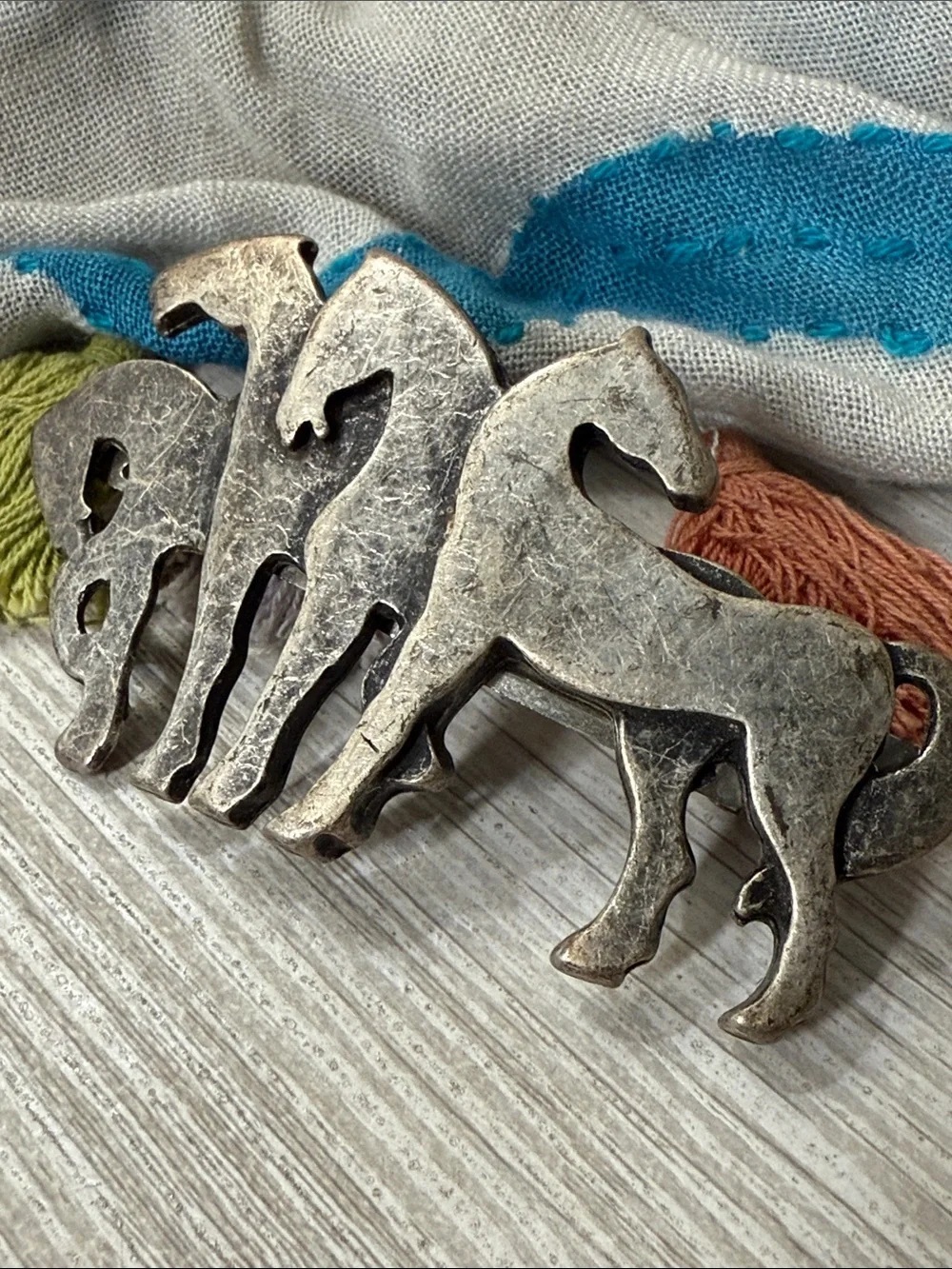 4 Wild Stallion Horse Pewter Barrett by Ron Wilson
